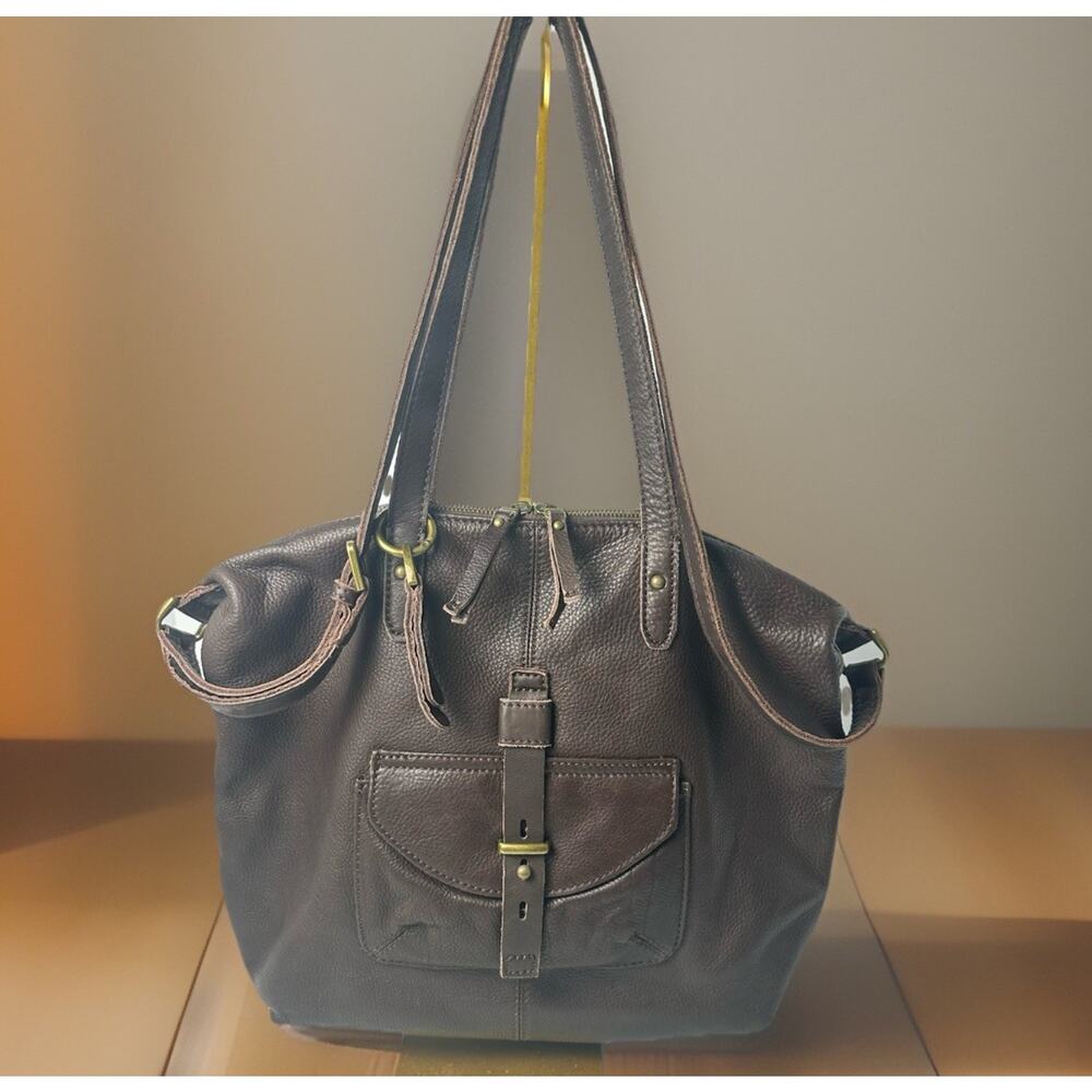 Lucky Brand Leather crossbody shoulder hobo bag Brown pebbled leather Perfect